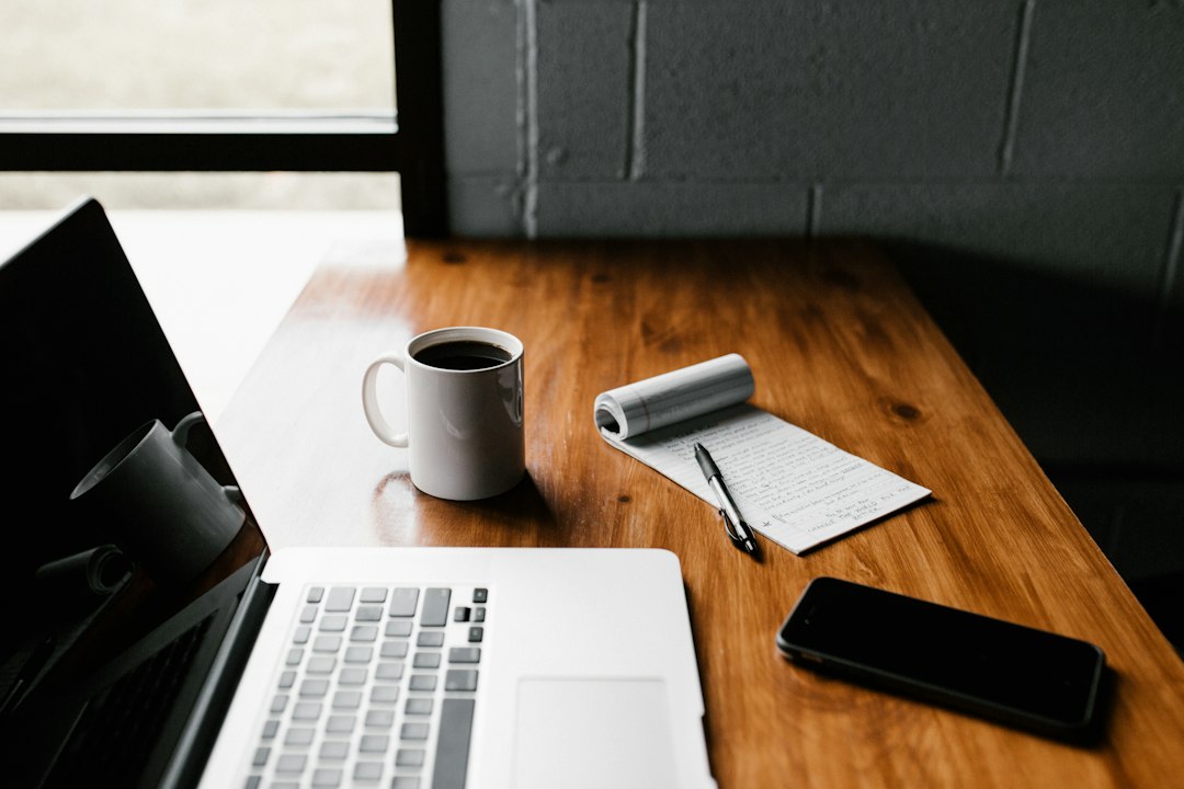 Laptop workspace representing an affiliate lead capture funnel and email follow-up system